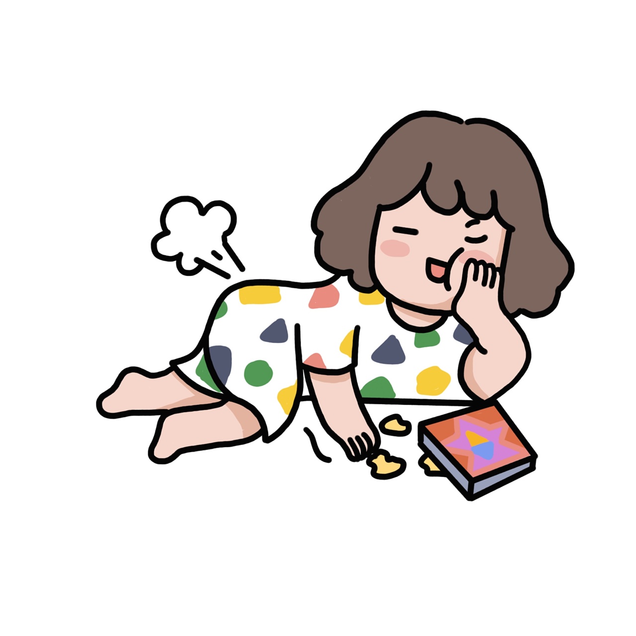 微信表情包「大脸妹成长日记」第二弹