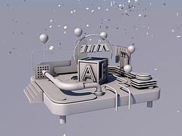 C4D  小場(chǎng)景建模練習(xí)