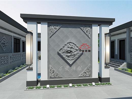 影壁墙浮雕挂件装饰布局设计图参考