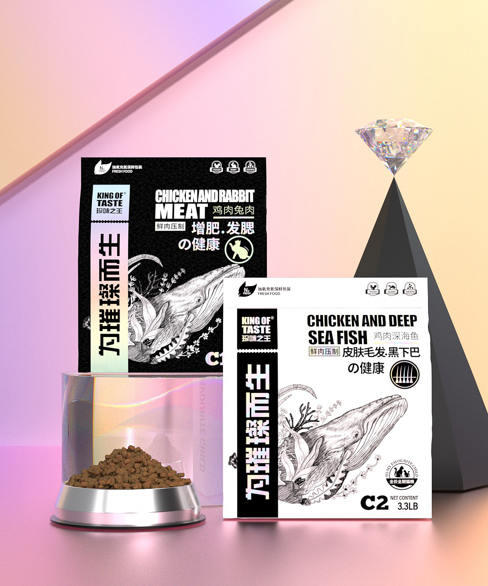 给爱宠最完美的爱——珍味之王璀璨系列包装设计(图ZMjgwNTQ4MTYw) - 包装 - 站酷设计师Moki墨客行原创素材 - 站酷ZCOOL