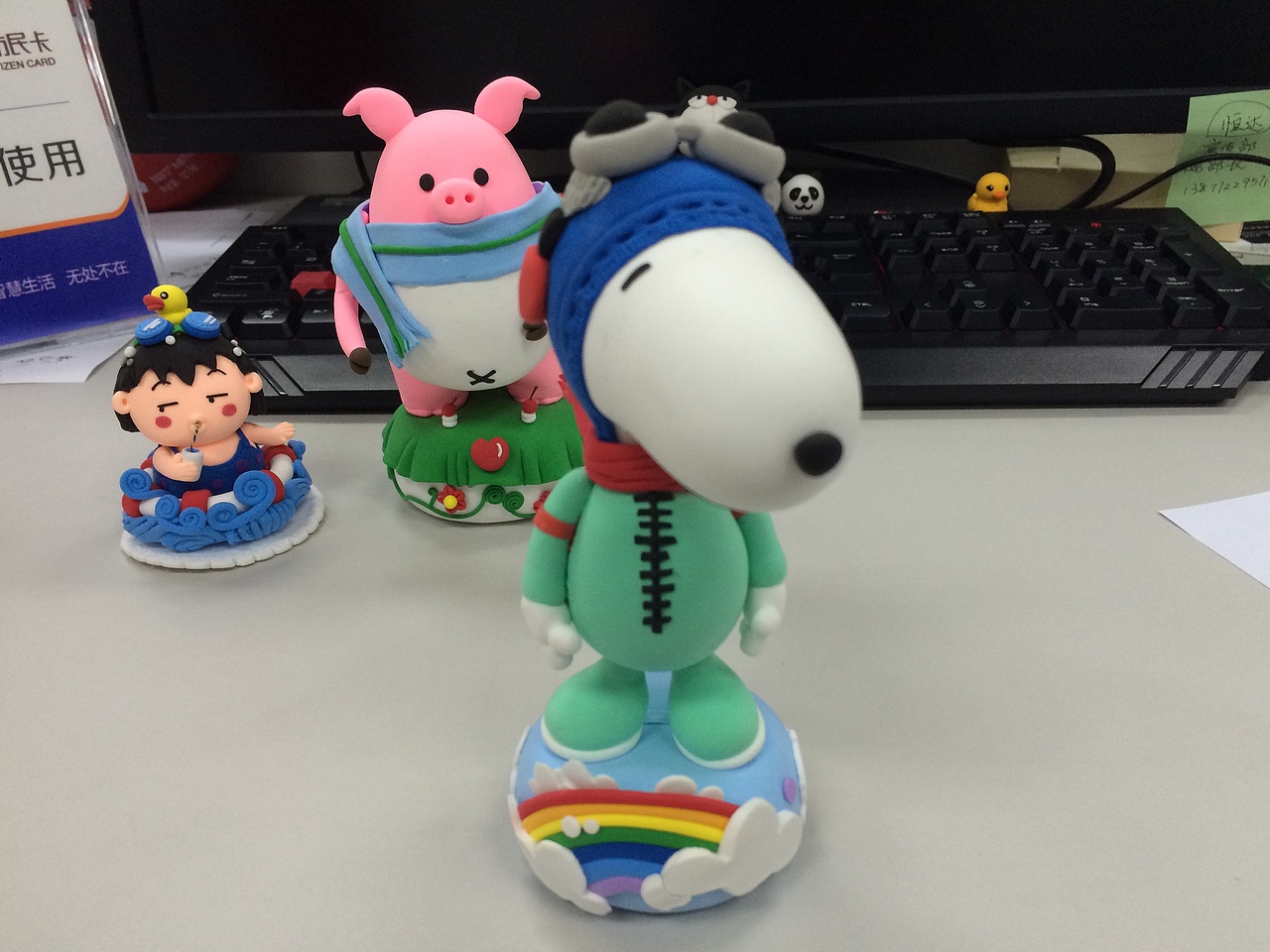 纸粘土，SNOOPY,戴围巾的小猪，summer樱桃小丸子（图ZMjk0MTY5NjQ=） - 手办/模玩 - 站酷设计师why兔原创素材 - 站酷ZCOOL