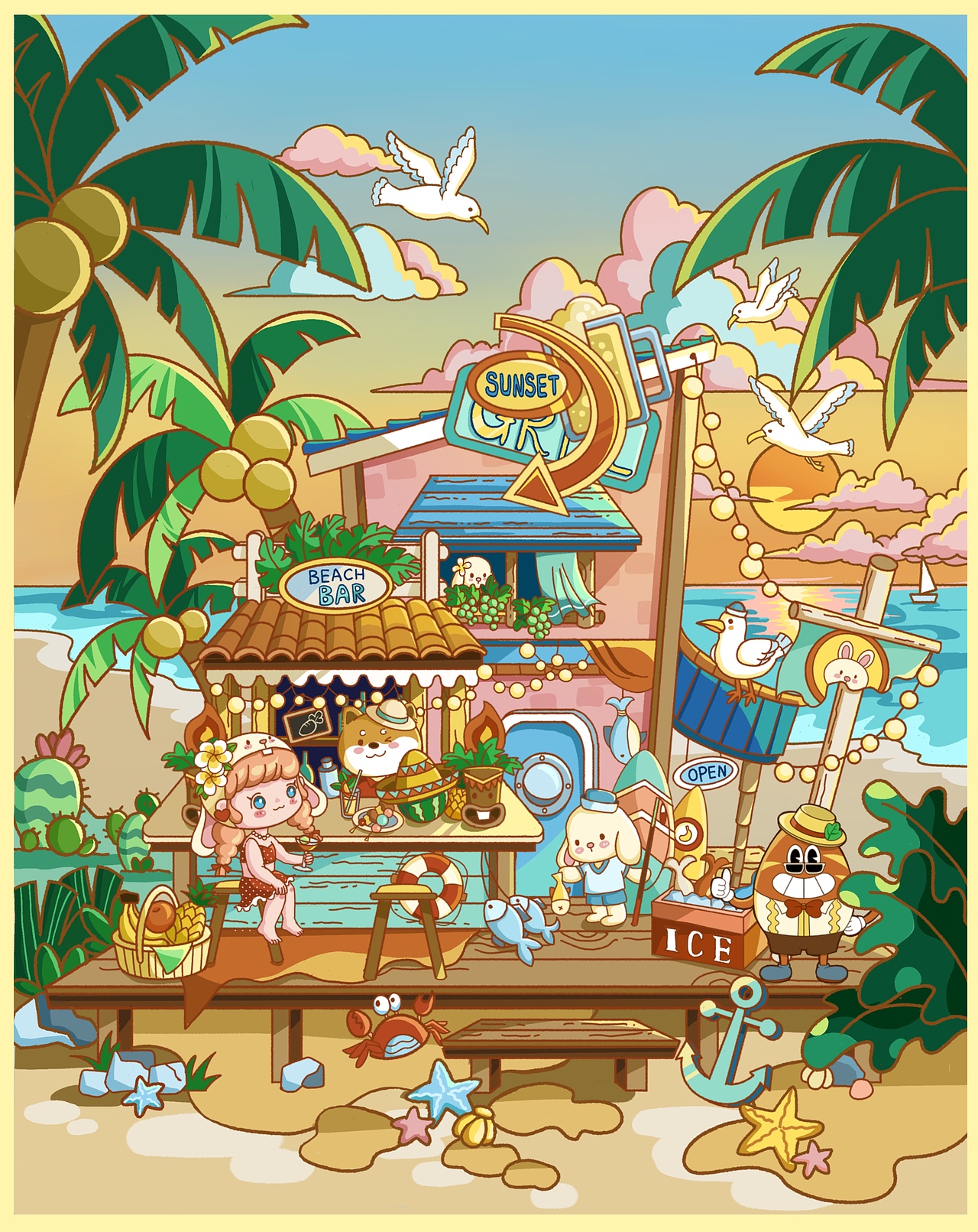 6月作品合集～（图ZMzcyMjI1NzI4） - 商业插画 - 站酷设计师兔子酱wendy原创素材 - 站酷ZCOOL