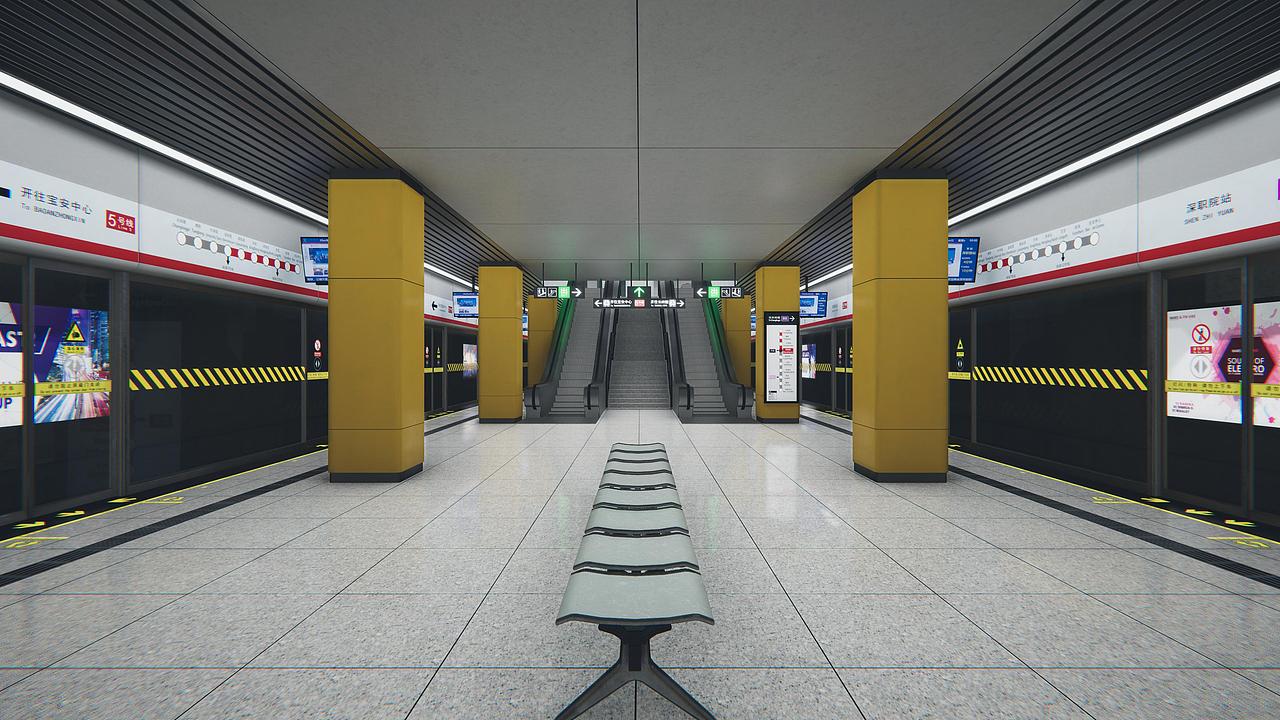 unity丨可换乘的地铁车站|三维|场景|柯晓豪_原创作品-站酷zcool