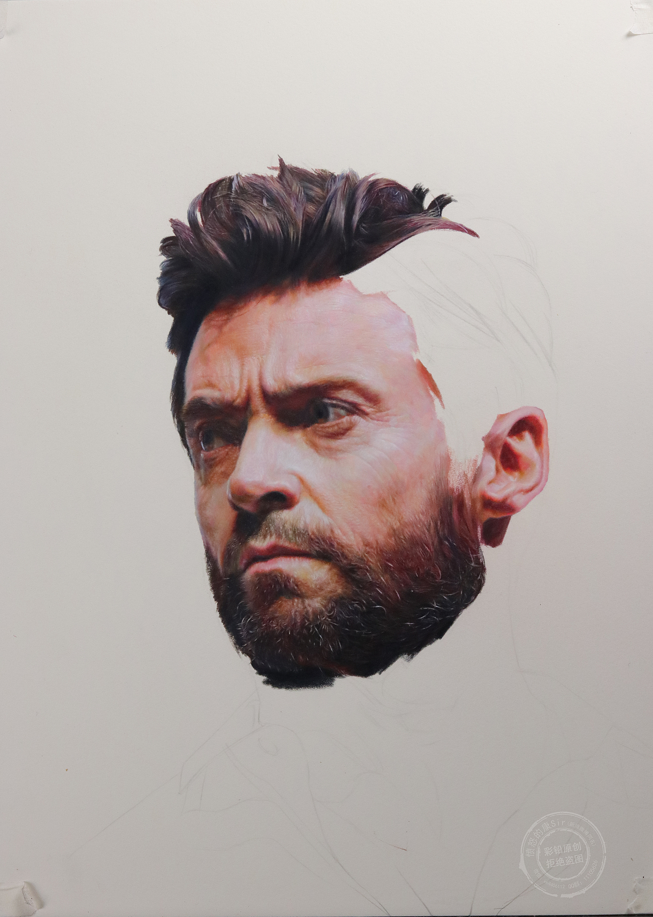 彩铅手绘休杰克曼