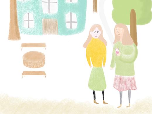 聊天女生（个人主页-ZNDk1MDMwODg=） - 绘本 - 站酷设计师暖妞原创素材 - 站酷ZCOOL