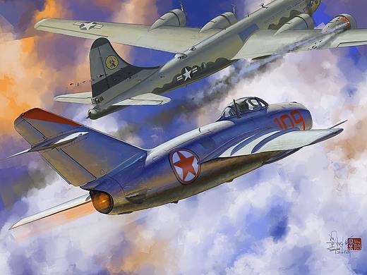 近期的两张航空题材插画