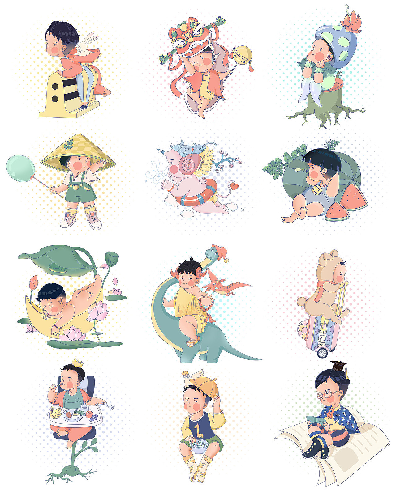 【小臺歷】2023 蹦蹦跳跳真可愛（圖ZMzA5MDYwOTIw） - 創(chuàng)作習(xí)作 - 站酷設(shè)計師起風(fēng)加油原創(chuàng)素材 - 站酷ZCOOL