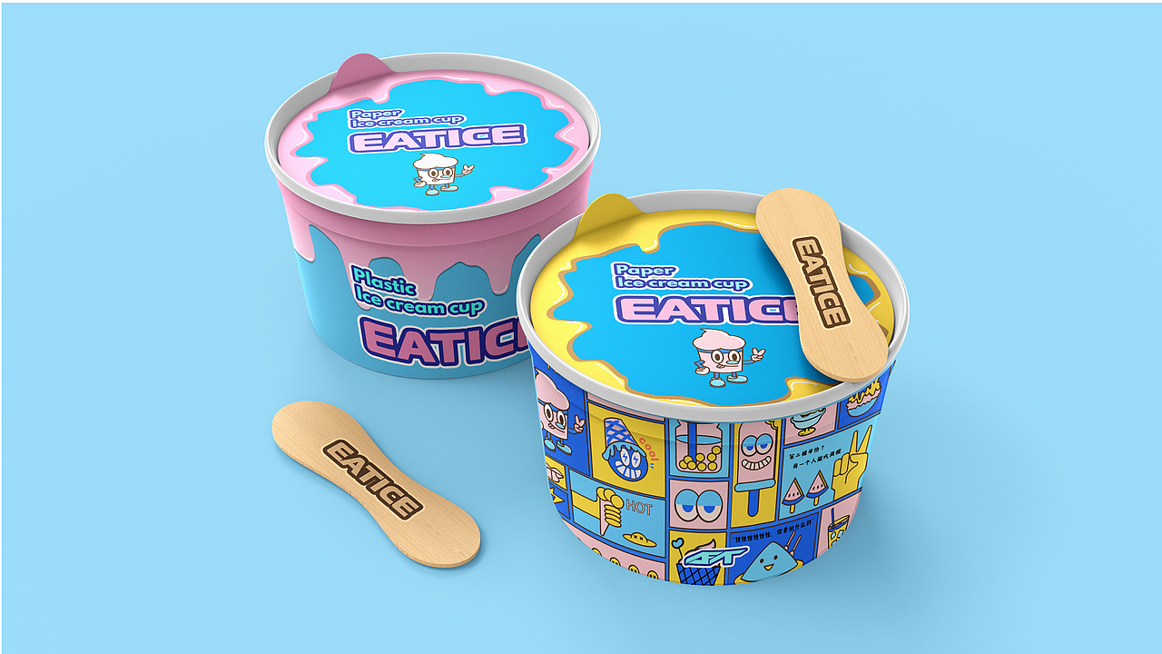 EAT ICE品牌形象设计（图ZMjE0MTc3MjA0） - 品牌 - 站酷设计师谷子啊谷子谷子原创素材 - 站酷ZCOOL