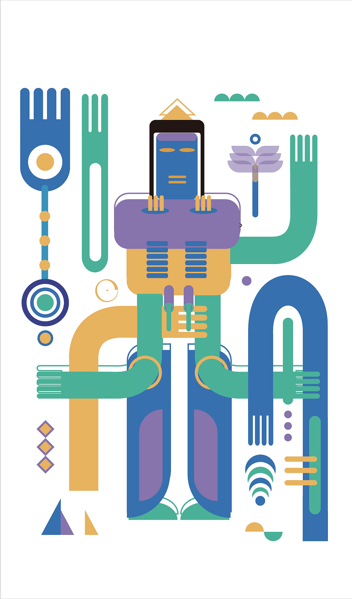 低头族图形设计