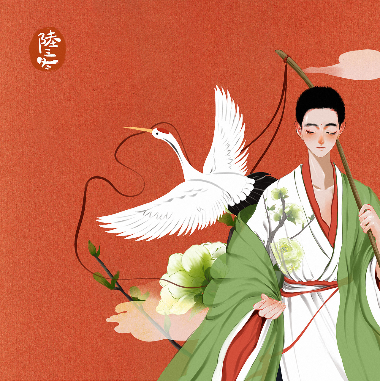 《 百草集 》·绿 梅（图ZMjA1ODQxMjI4） - 商业插画 - 站酷设计师陆三冬原创素材 - 站酷ZCOOL