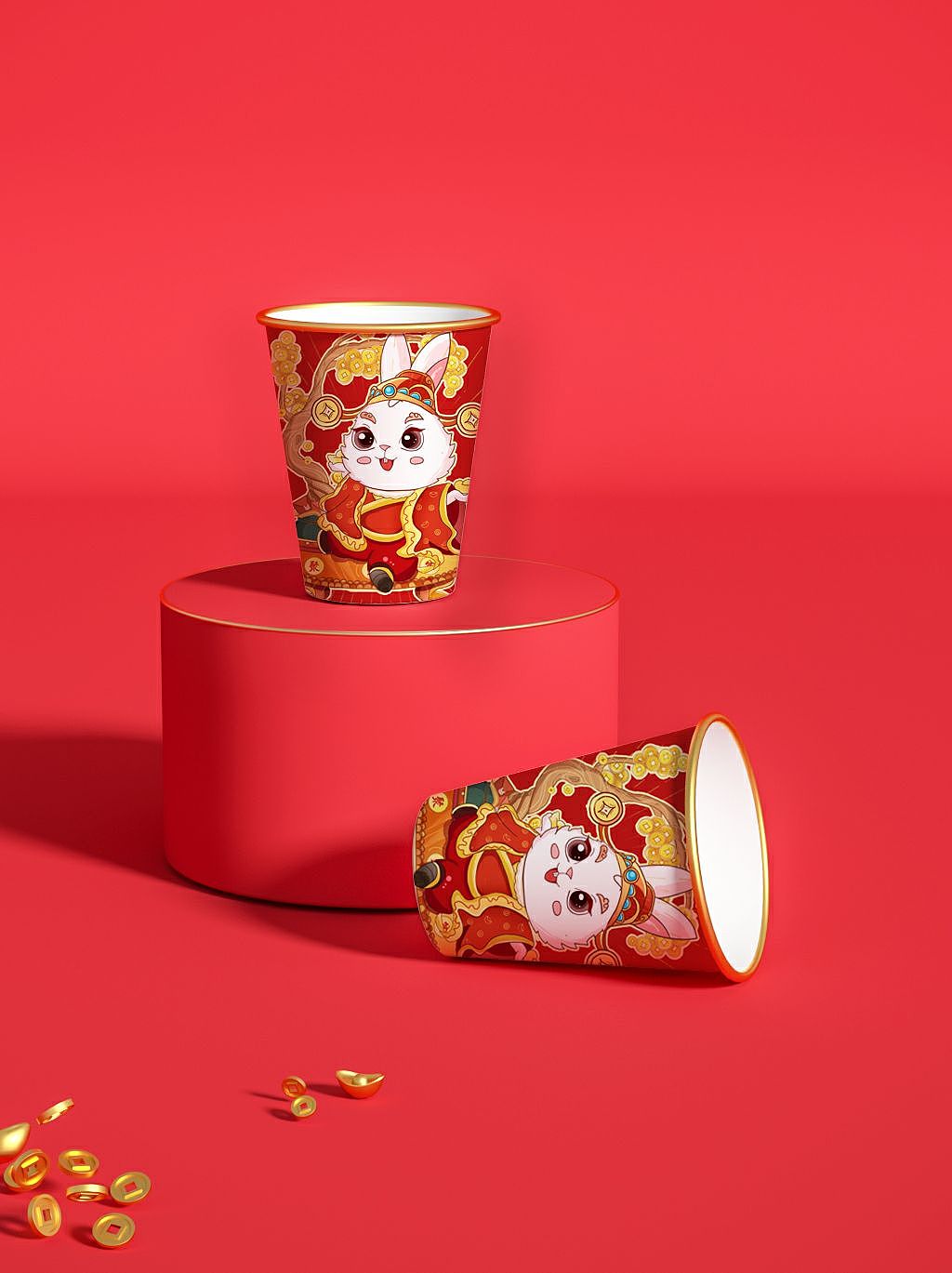 国潮新年兔年IP（图ZMzIyMTM3ODI0） - 商业插画 - 站酷设计师番茄员里的贝壳原创素材 - 站酷ZCOOL