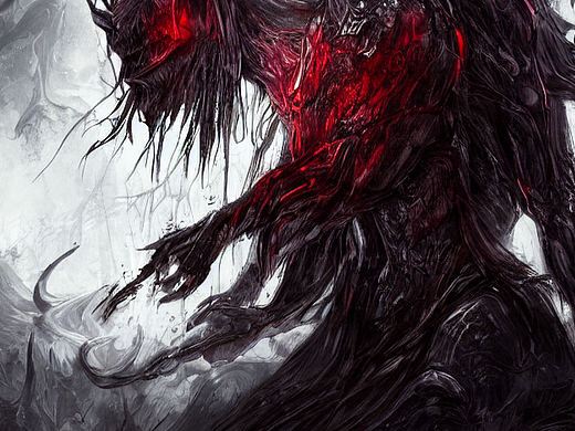 #AI创作实验室#恶魔黑暗鲜血生命死亡（个人主页-ZNjIxNjI5Njg=） - AI作品 - 站酷设计师骑树懒的摩托原创素材 - 站酷ZCOOL