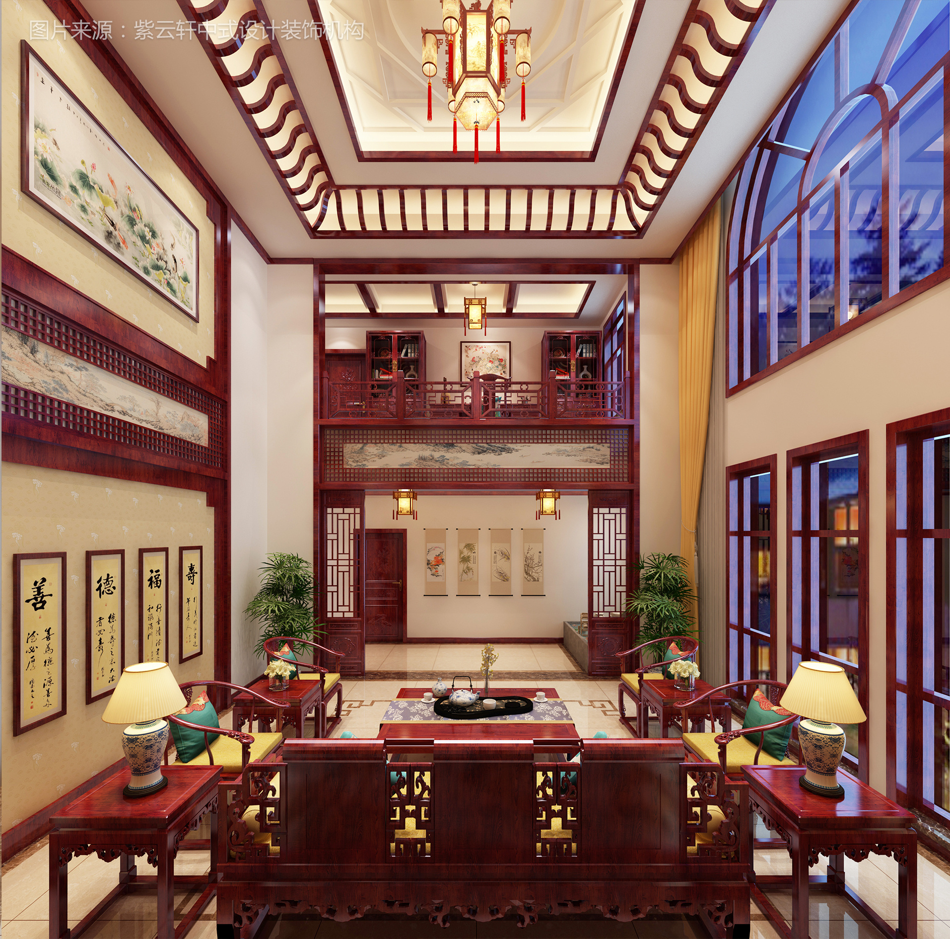 别墅中式装修实景图