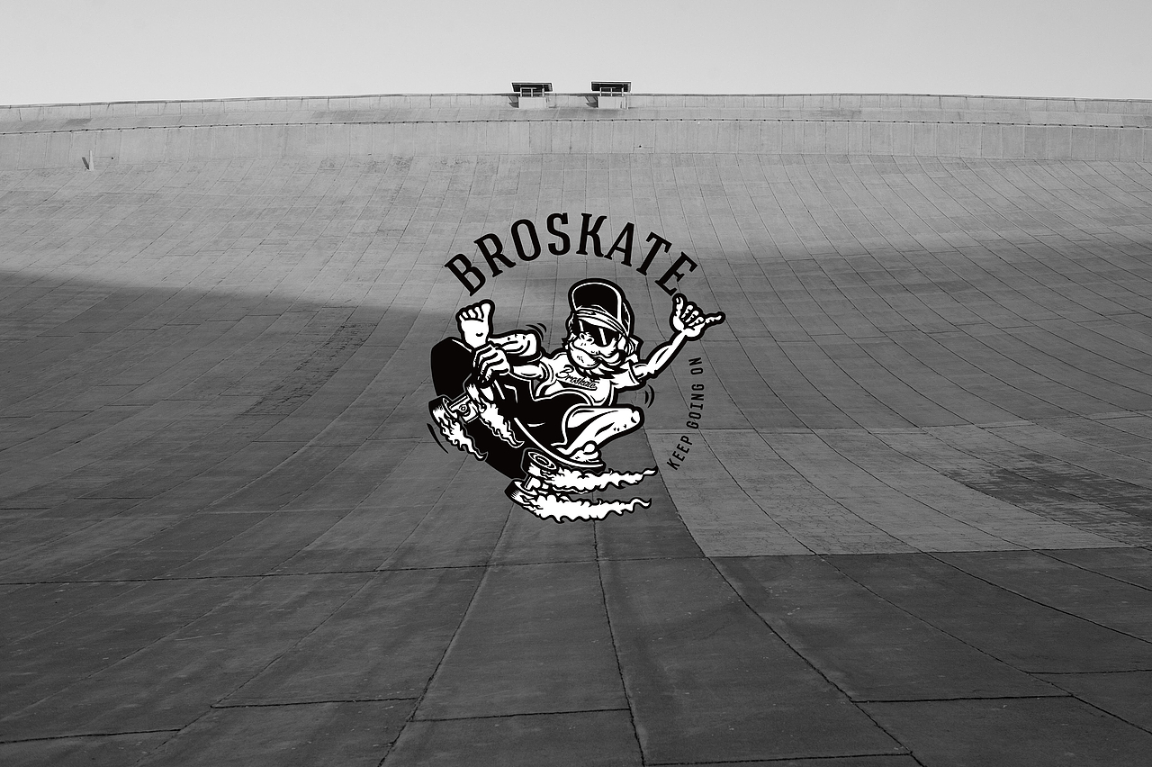 品牌兄弟滑板broskate品牌logo设计