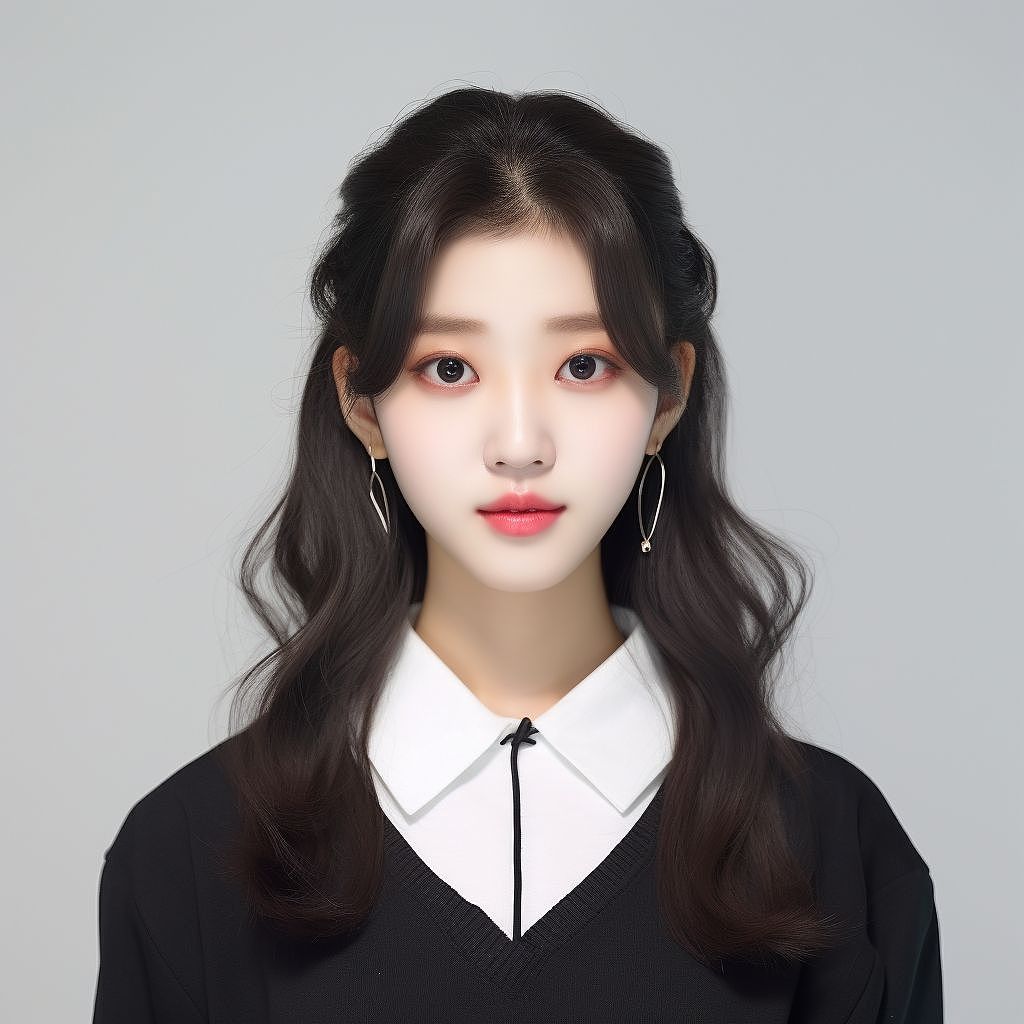 甜美韩系证件照