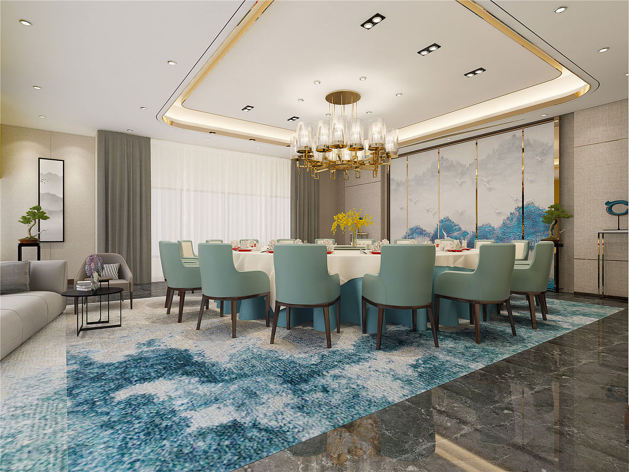 合肥大小饭店装修_酒店装修设计效果图