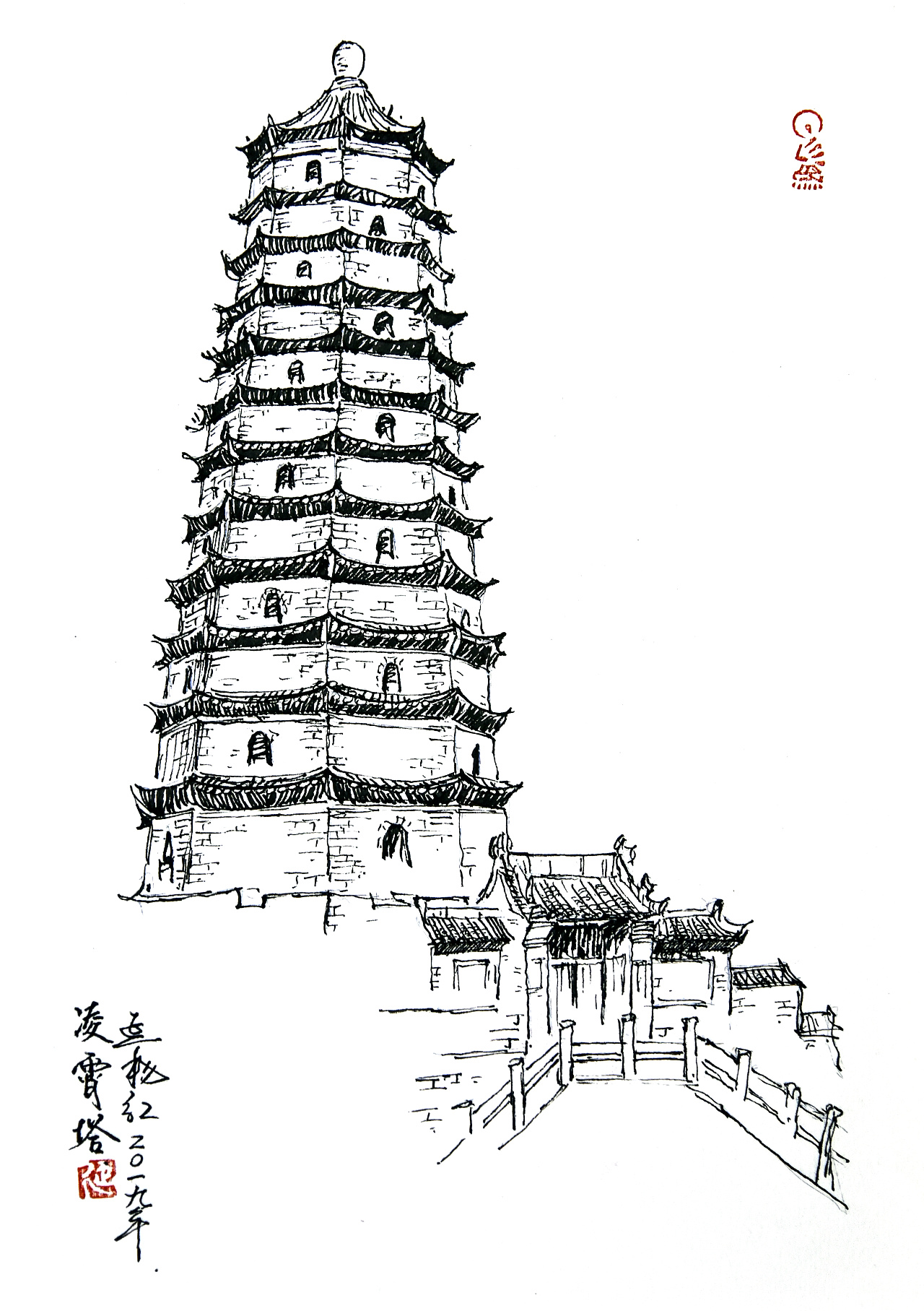 上海的标志性文化景观之一--东方明珠塔|插画|创作习作|Mocool摩古斯文化 - 原创作品 - 站酷 (ZCOOL)