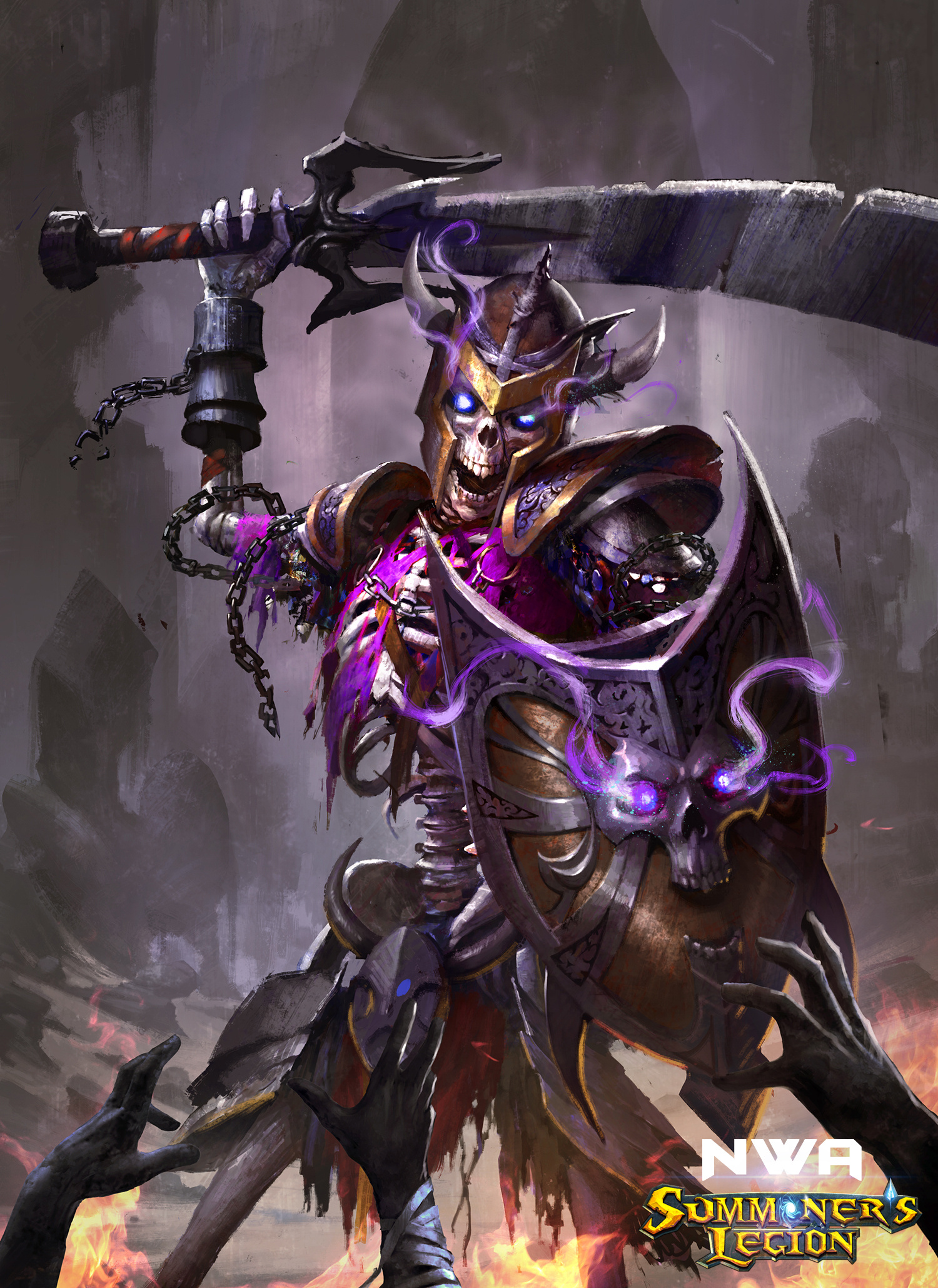 nwa给游戏《summoners legion 》做的插图,矮人,精灵,萨满等各大种族