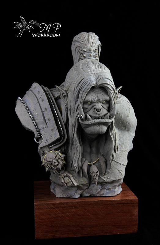 mp studio 出品手雕设计师涂装版"格罗姆·地狱咆哮"胸像!