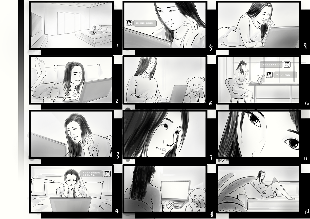 广告分镜头（图ZMTA0MDAwOTUy） - 商业插画 - 站酷设计师jyp007原创素材 - 站酷ZCOOL