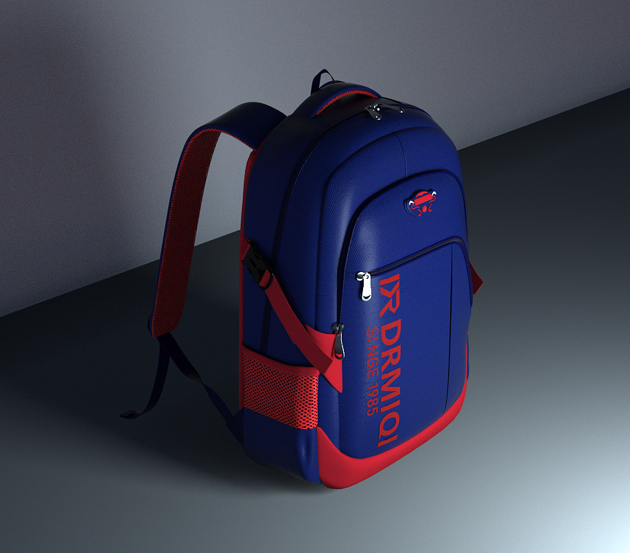 书包建模渲染 箱包建模