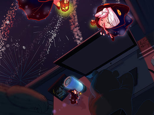 烟火精灵（个人主页-ZMzM1MzgxNTI=） - 商业插画 - 站酷设计师Z1Fran原创素材 - 站酷ZCOOL