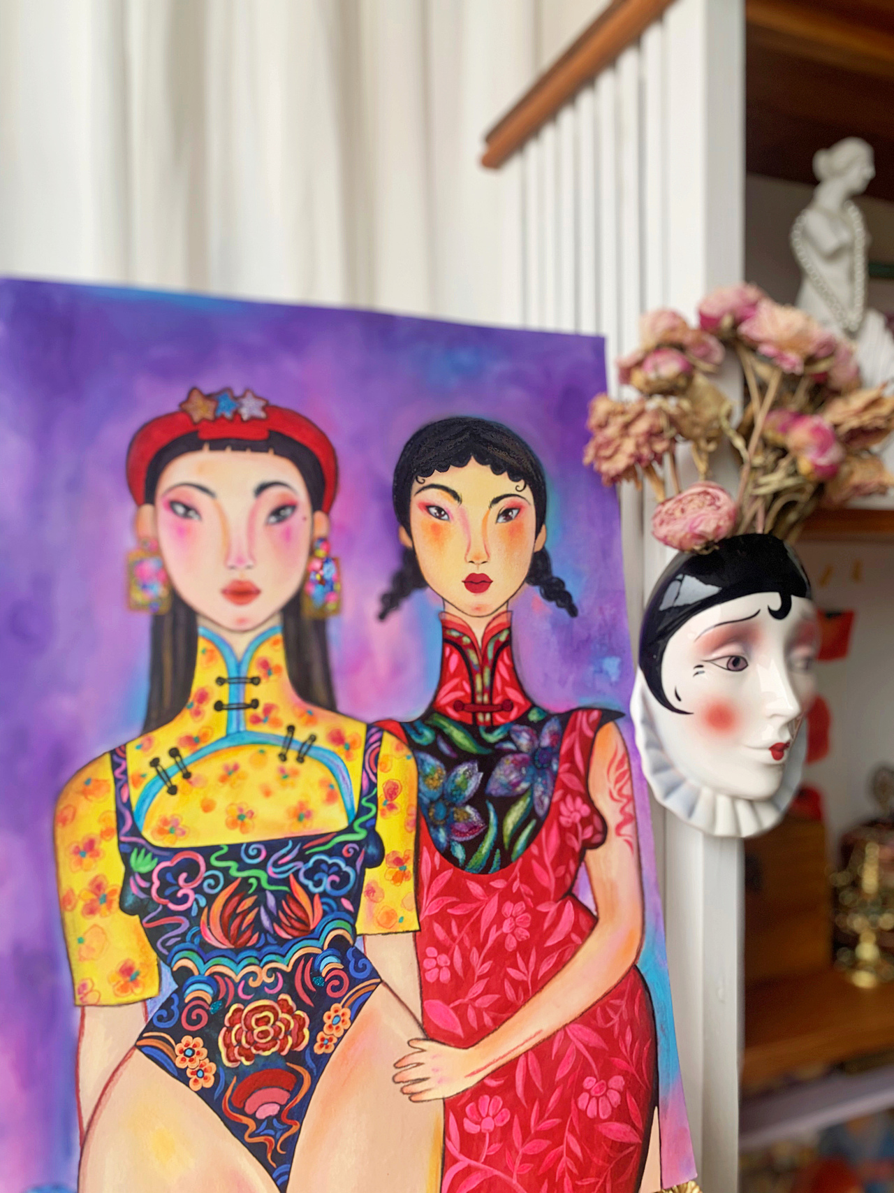 世界上的另一個(gè)我（圖ZMjY2MDU1MTYw） - 創(chuàng)作習(xí)作 - 站酷設(shè)計(jì)師畫(huà)畫(huà)的西子原創(chuàng)素材 - 站酷ZCOOL