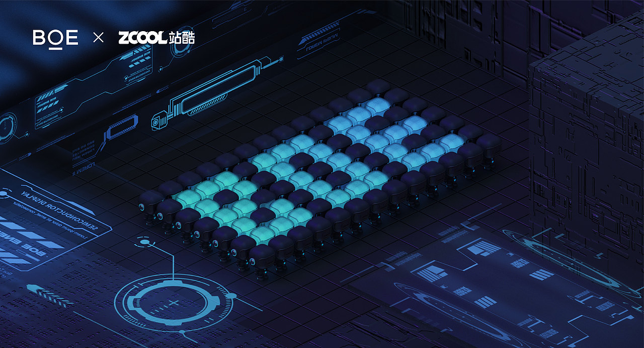 BOE万物互联链接者：CUBOE（图ZMzI4NDAxNjIw） - IP形象 - 站酷设计师che_ers原创素材 - 站酷ZCOOL