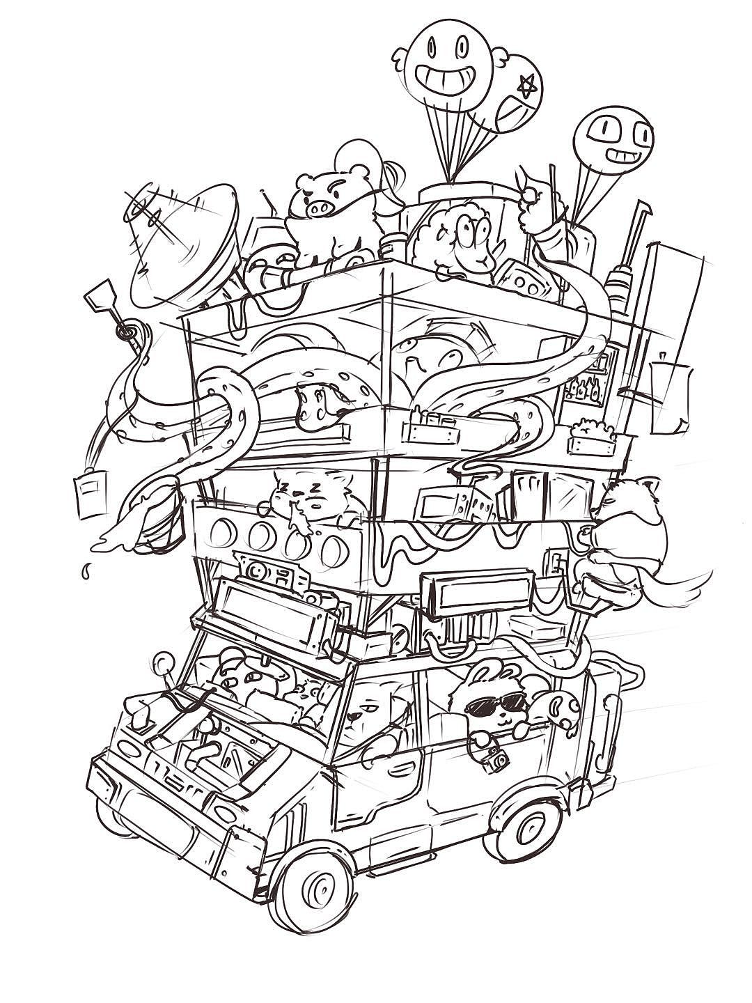 房车派对（图ZMzIxNjgxMTI4） - 创作习作 - 站酷设计师一汪青莲原创素材 - 站酷ZCOOL