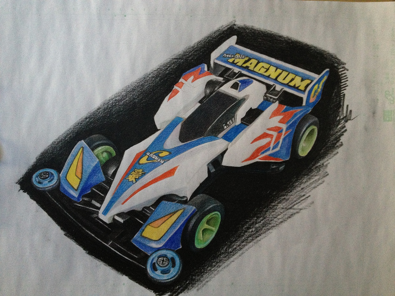 最近画的一辆迷你四驱车