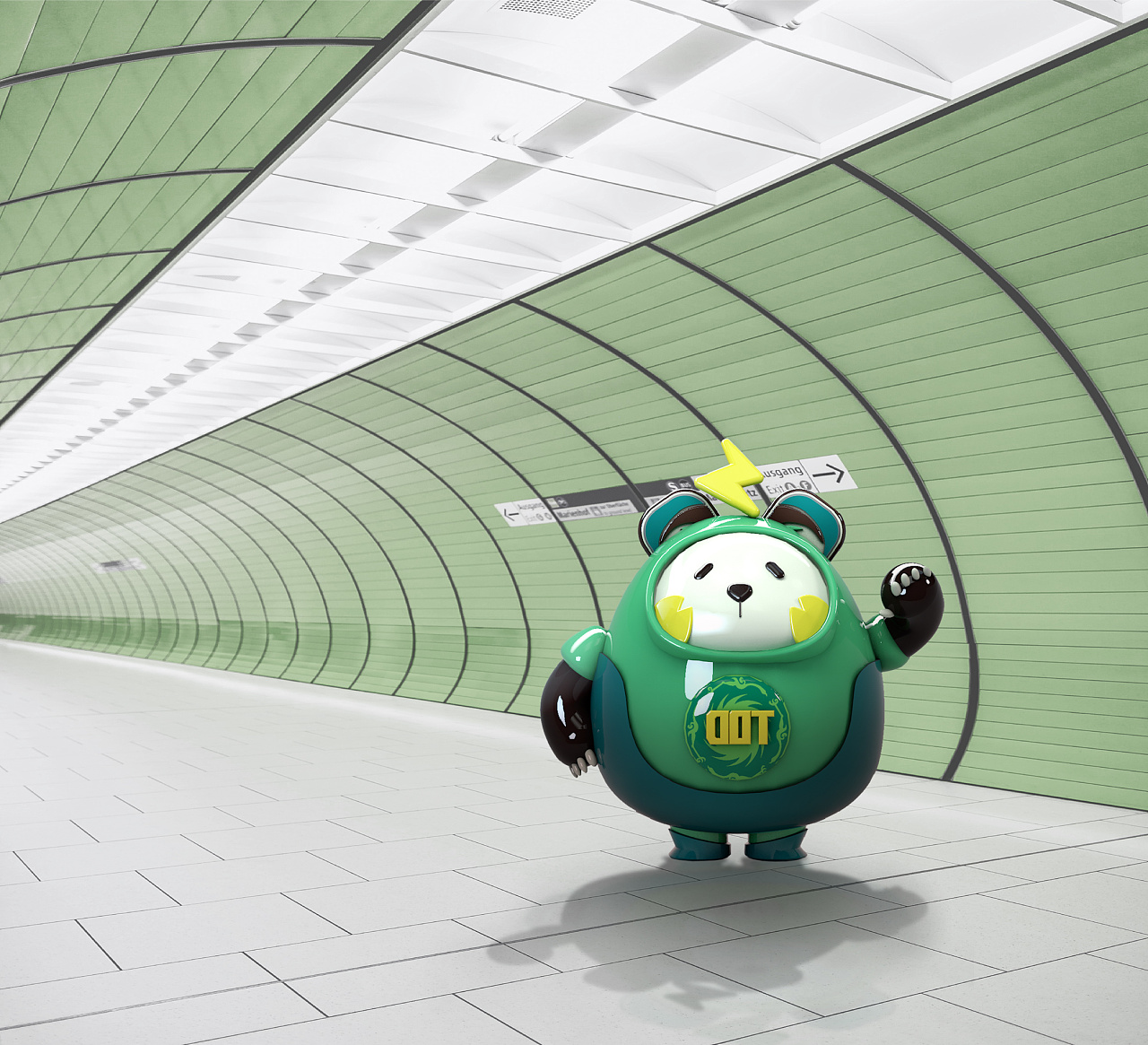 c4d建模 成都tod的熊猫ip形象设计|平面|ip形象|熊果art - 原创作品