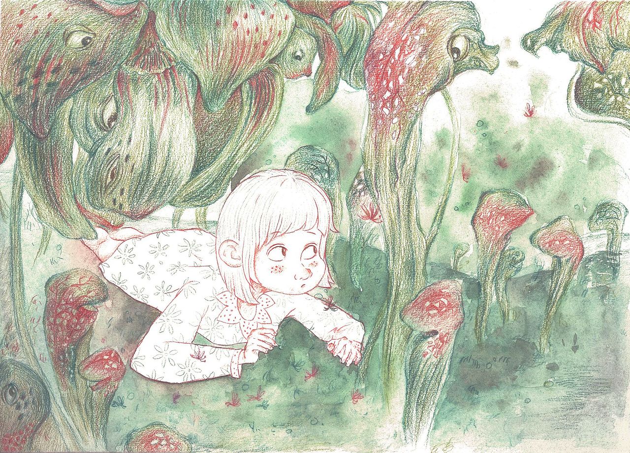 《巨人与小女孩》系列二（图ZMzQ4NzQ0Mjg0） - 绘本 - 站酷设计师梨籽猫原创素材 - 站酷ZCOOL