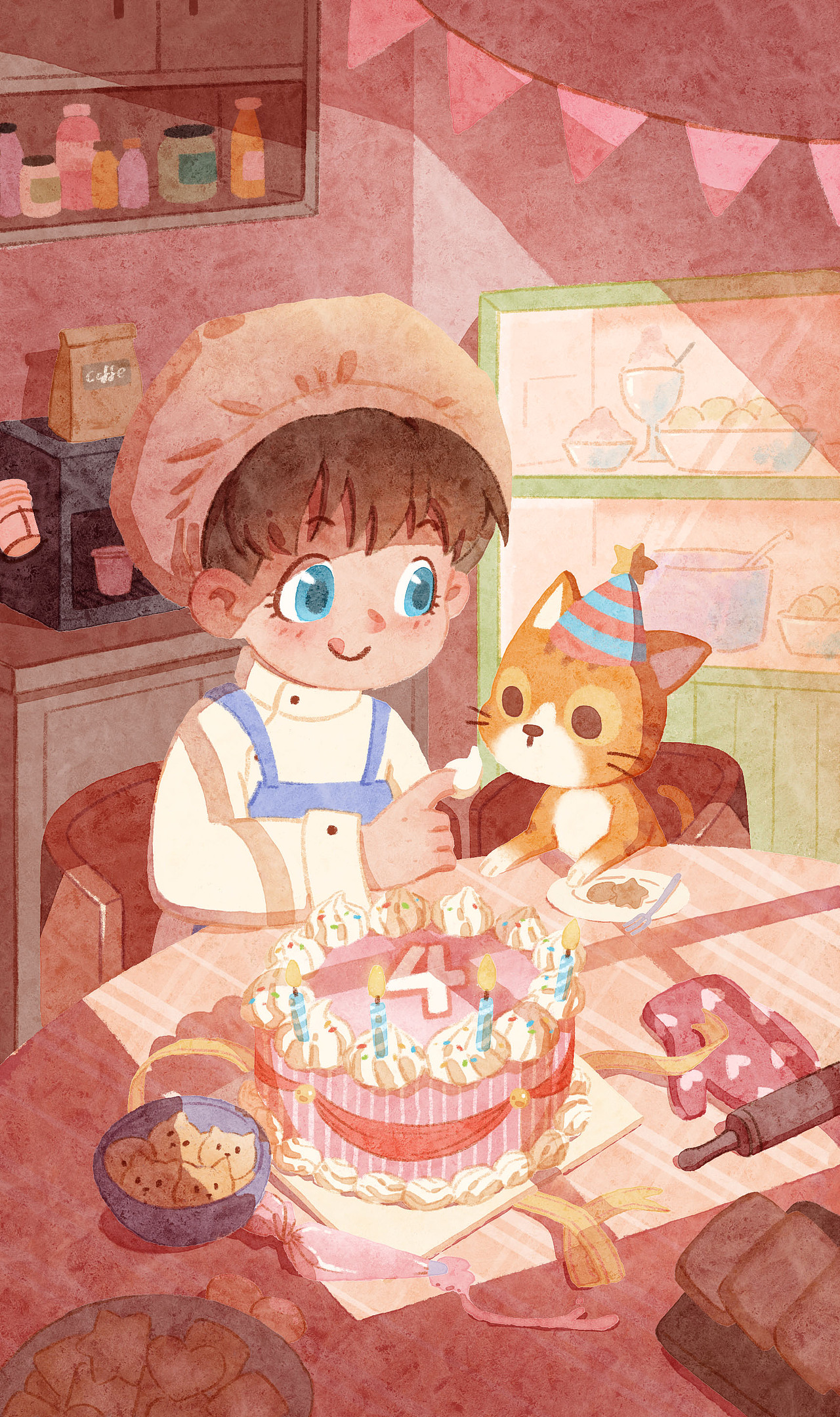 那年的向日葵与凯茜（春天）（图ZMzM5NzQ1MjIw） - 艺术插画 - 站酷设计师kiki猫大厨原创素材 - 站酷ZCOOL