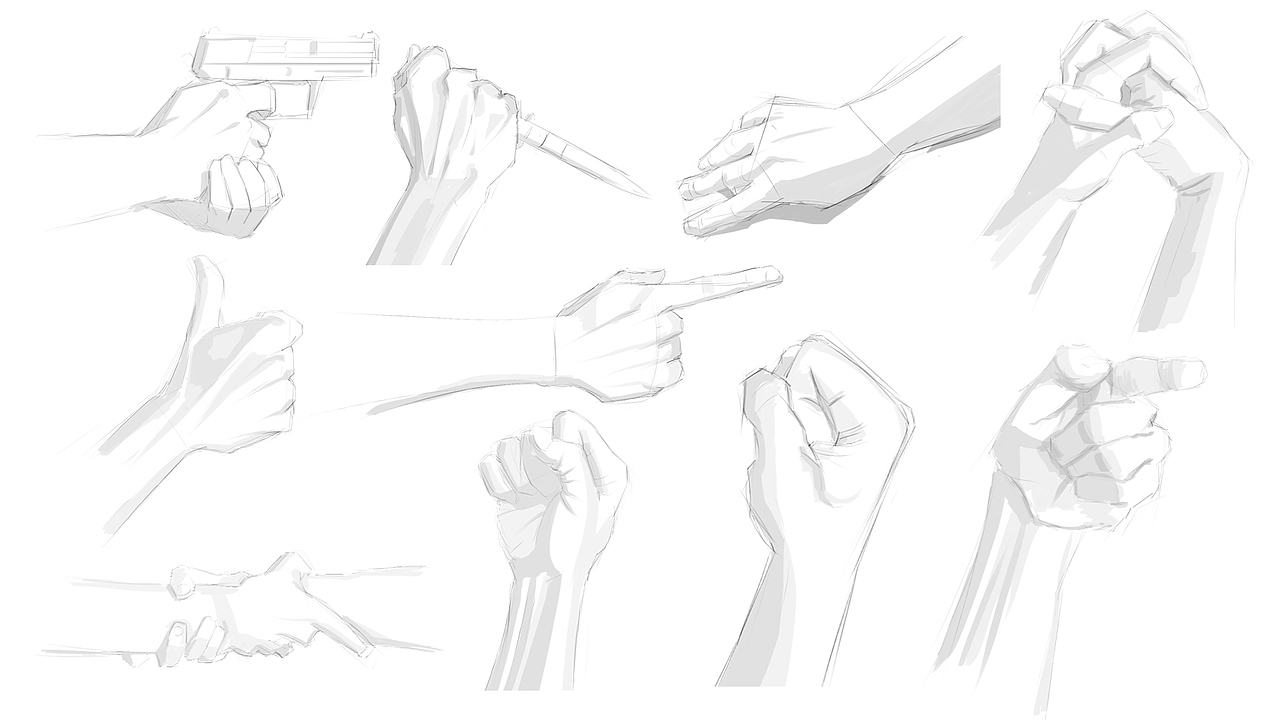 不会画手就画手