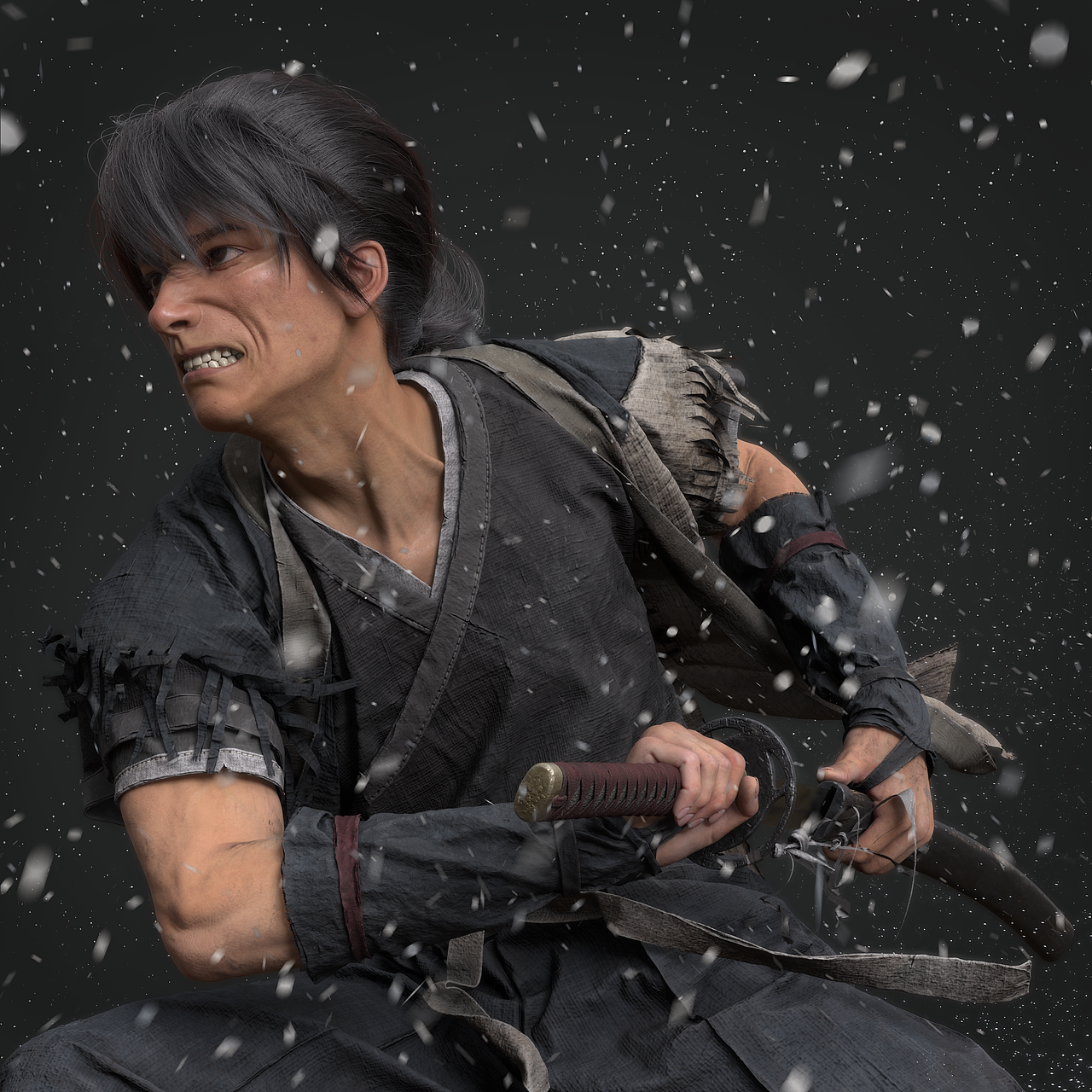 异邦人:无皇刃谭》红鬼无名 fanart_鸡哥的故事-站酷zcool