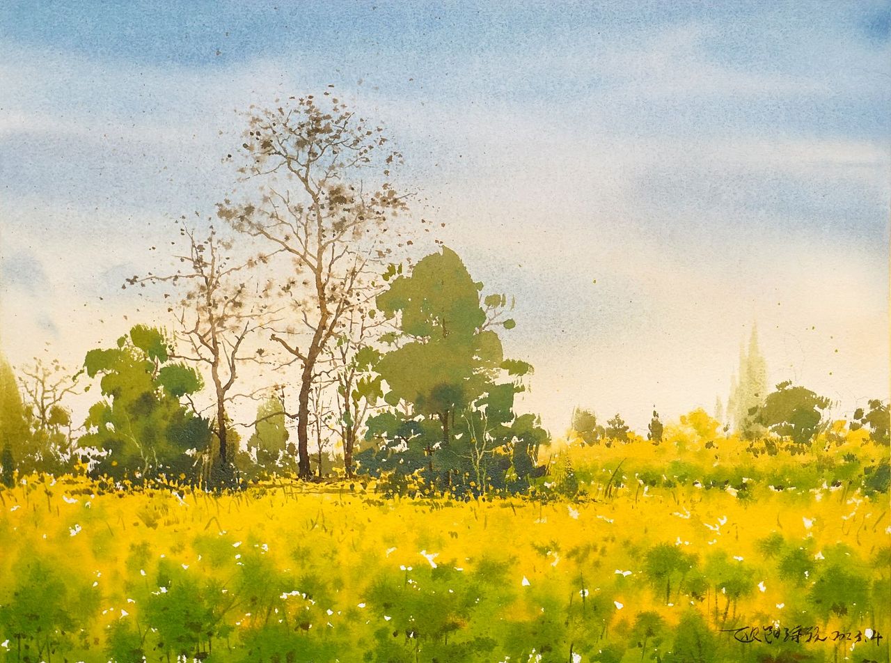 4月的乡村田野（图ZMzM5NTc0NTA4） - 绘画 - 站酷设计师OYHQ欧阳海强原创素材 - 站酷ZCOOL