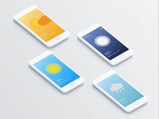 一款极简扁平化的天气APP