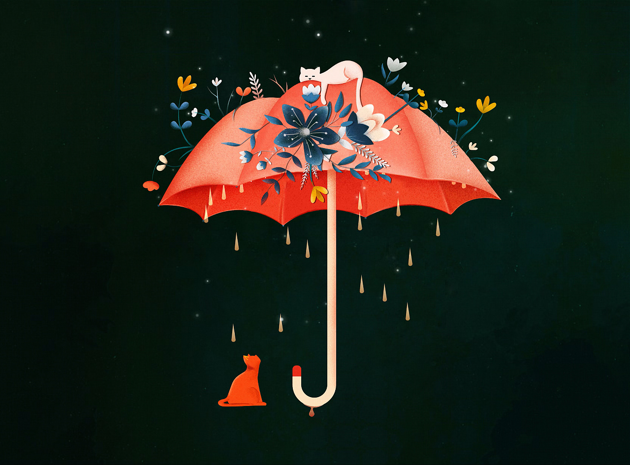 雨天温馨提示_雨伞
