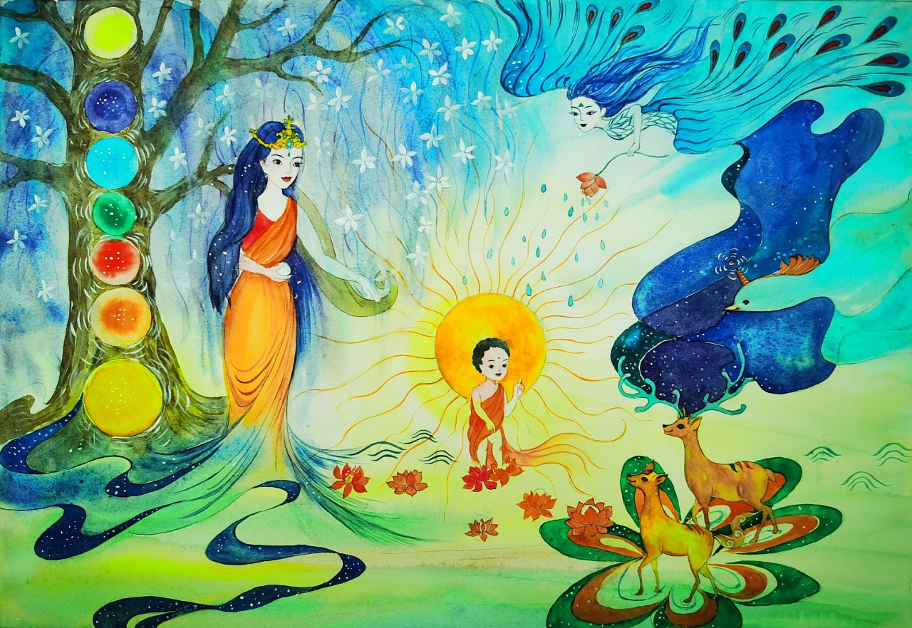 佛陀的诞生|插画|商业插画|菠萝井 - 原创作品 - 站酷 (zcool)