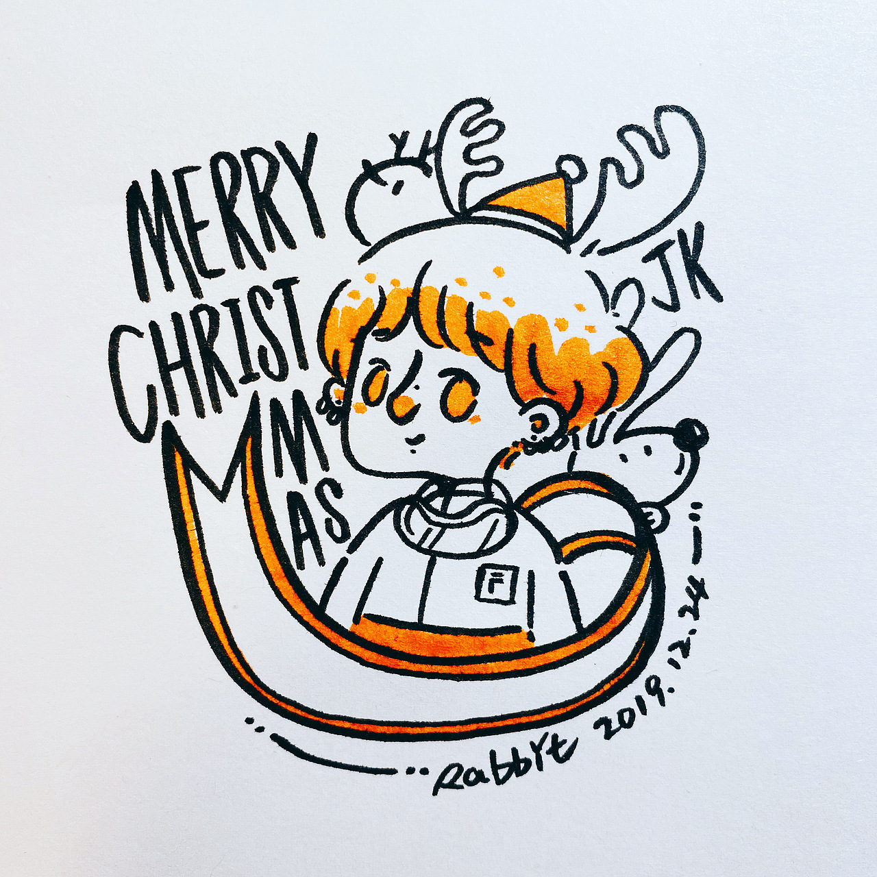 日常涂鸦2019年12月 新年快乐