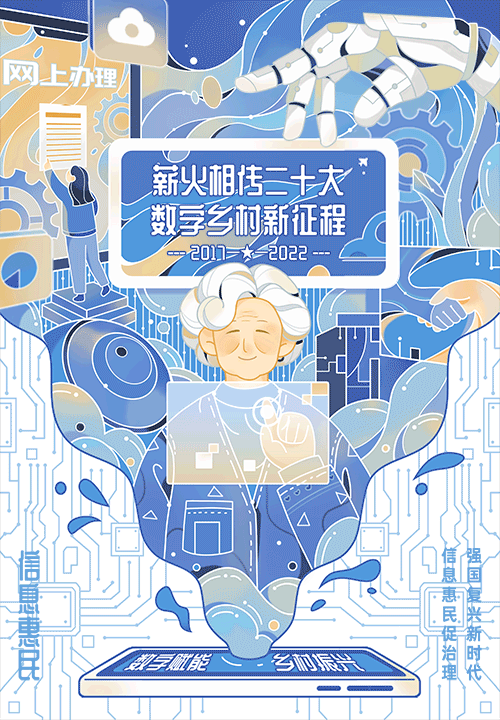 二十大数字乡村，公益动态海报（图ZMzIxOTI3MTI0） - 海报 - 站酷设计师小悠4025原创素材 - 站酷ZCOOL