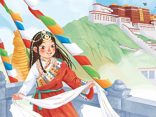 插图《高原上的格桑花》