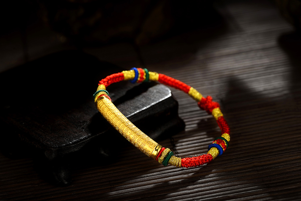 原创-黄金素金3D硬金 中国风复古中国红场景案例