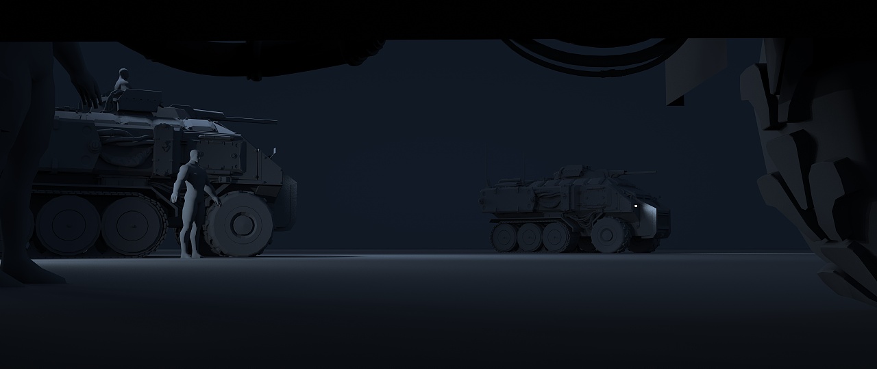 雨夜的装甲车（图ZMjIyNDMxMjQ4） - 概念设定 - 站酷设计师无色大晶体原创素材 - 站酷ZCOOL