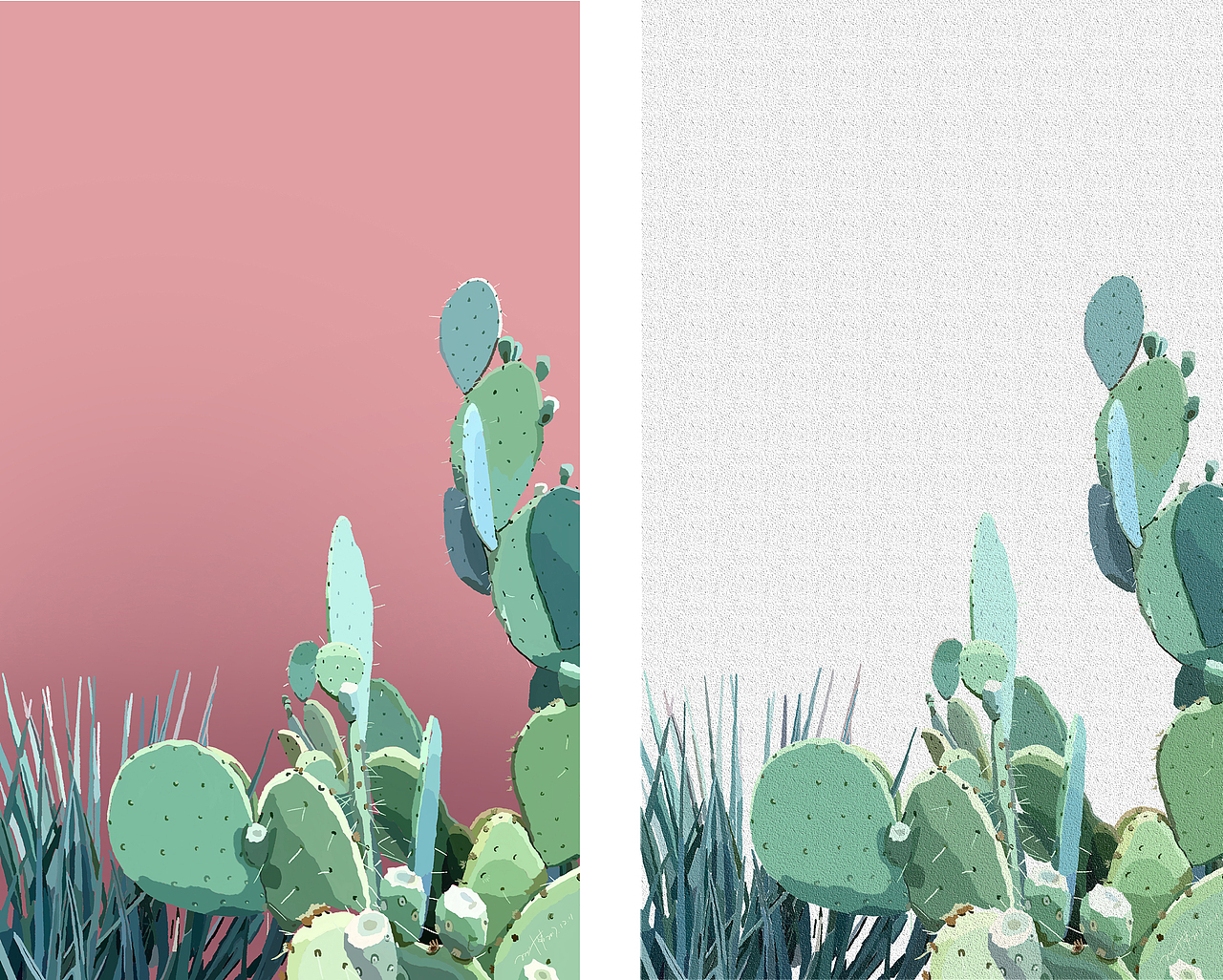 手绘及衍生品设计——仙人掌（图ZOTk1MzYyMzY=） - 生活用品 - 站酷设计师夏天的牧草原创素材 - 站酷ZCOOL