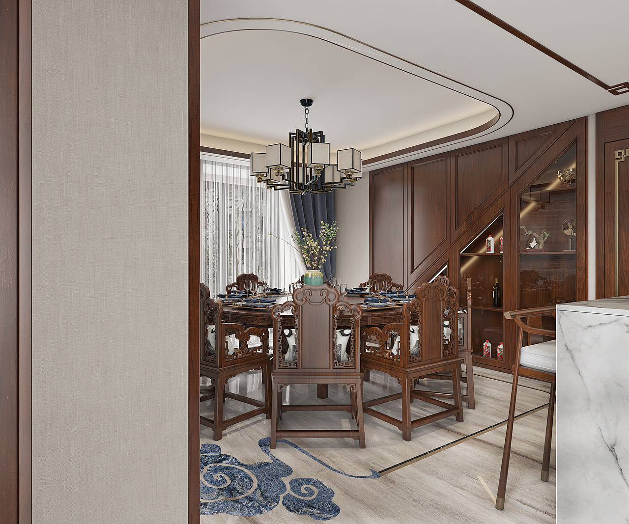 中式复式楼（图ZMjcwNjAxNjcy） - 家装设计 - 站酷设计师积木空间视觉表现原创素材 - 站酷ZCOOL