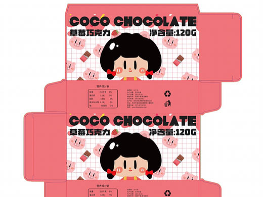 coco巧克力包装展开图【个人练习】