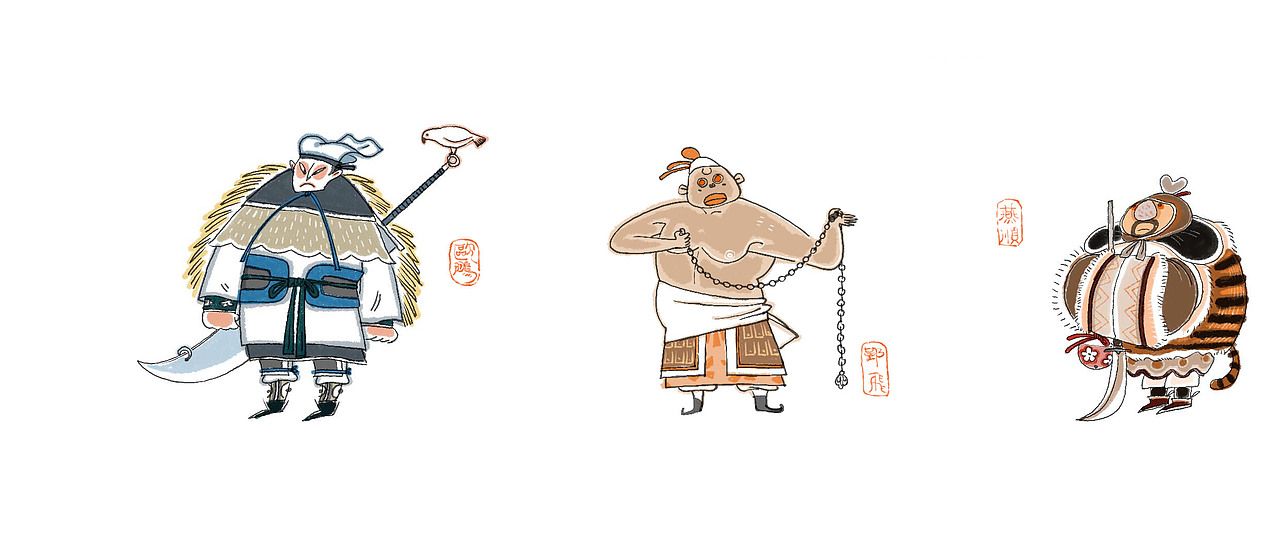 水浒一百单八将（图ZMjQ2MjIzNzk2） - 商业插画 - 站酷设计师萧白天原创素材 - 站酷ZCOOL