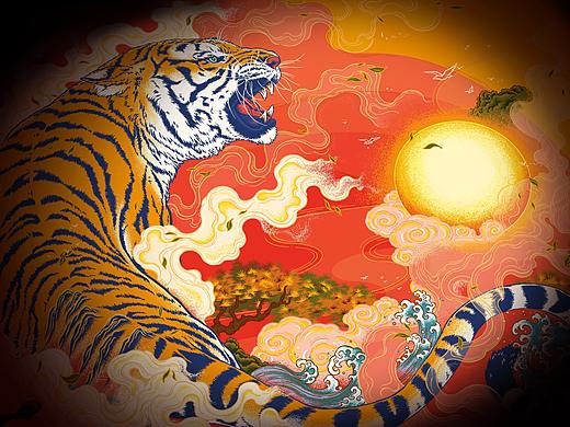 普洱茶包装插画