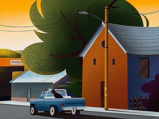 风景插画——街景